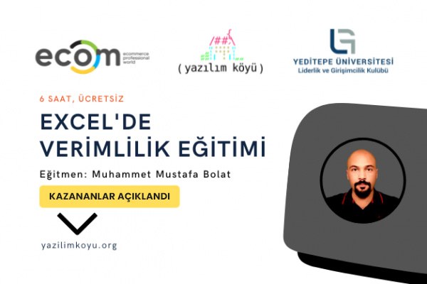 Muhammet Mustafa Bolat ile Excel’de Verimlilik Eğitimi Kazanları Açıklandı!